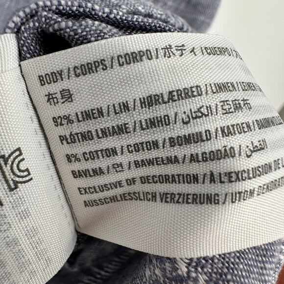 Abercrombie Fitch Linen Collection Shirt Men LARGE Summer Lightweight Preppy - Picture 12 of 14